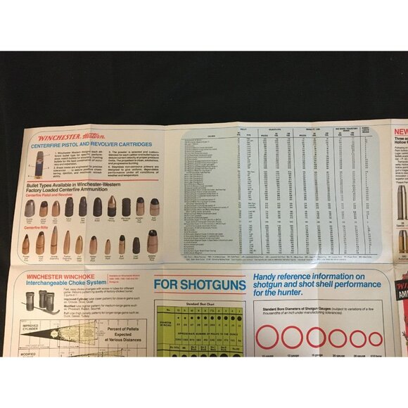 WINCHESTER-WESTERN Ammunition Pocket Guide, Charts for Shotgun, Rifles, Handguns - Picture 3 of 3
